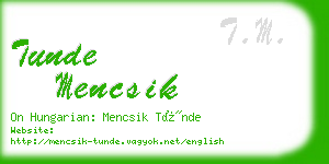 tunde mencsik business card